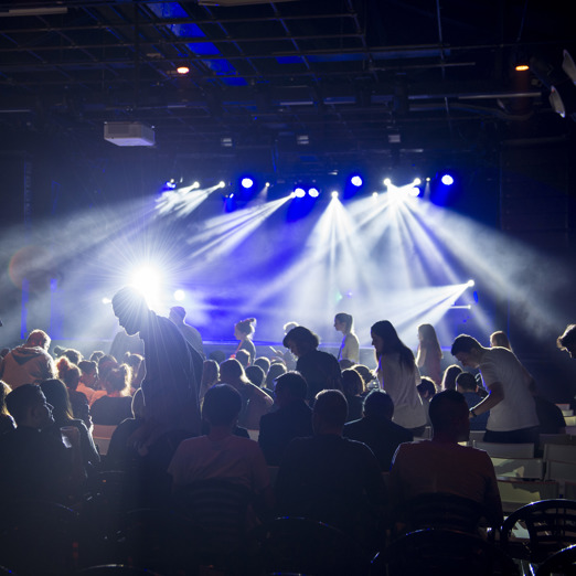 Personnes dans un auditoire durant un évènement
