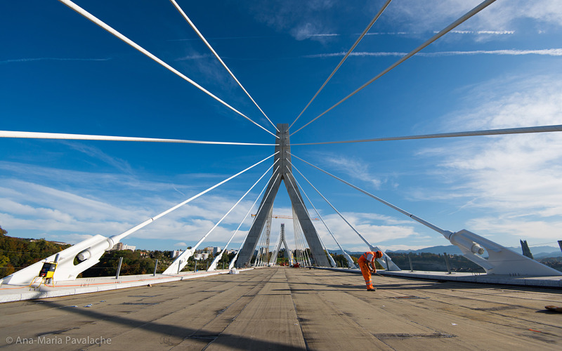 Poya construction, © Ana-Maria Pavalache Poya Bridge in Fribourg, Switzerland, in construction