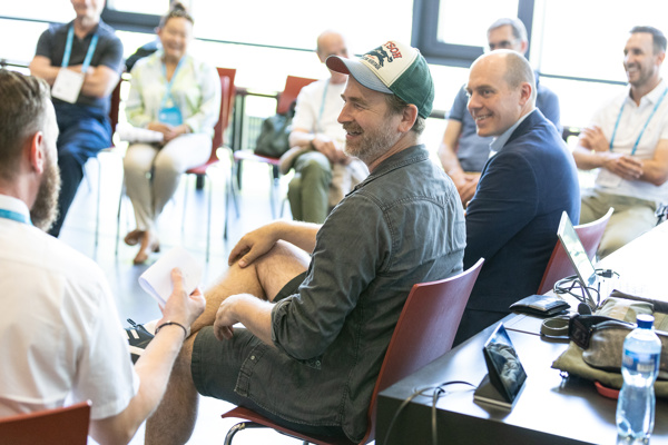 Stemutz Photo Heg 30Ans Olivier Curty 2000Px 026A8047 Interaction avec le public lors de la célébration des 30 ans de la HEG Fribourg